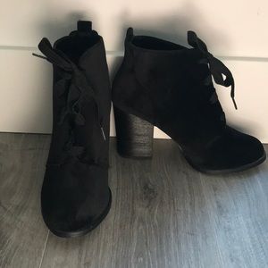 Black Velvet Ankle Boots